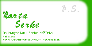 marta serke business card